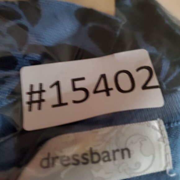 Dressbarn Top Womens XXL Blue Floral Print Long-Sleeve V-Neck Lightweight - Picture 9 of 9